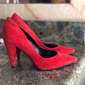 Marc Fisher LTD Red Suede Pump